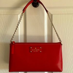 NWOT Kate Spade Wellesley Leather Red Shoulder Bag